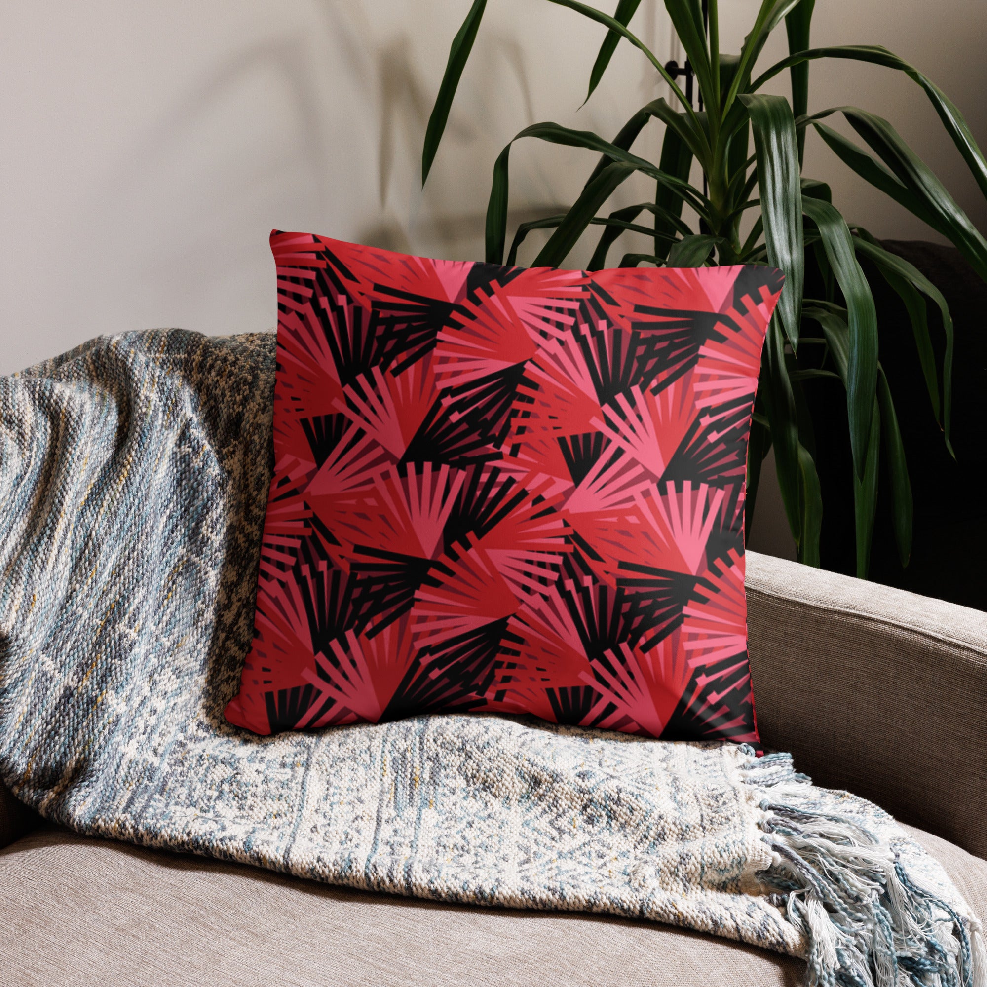 Red Fan - Pillow Case