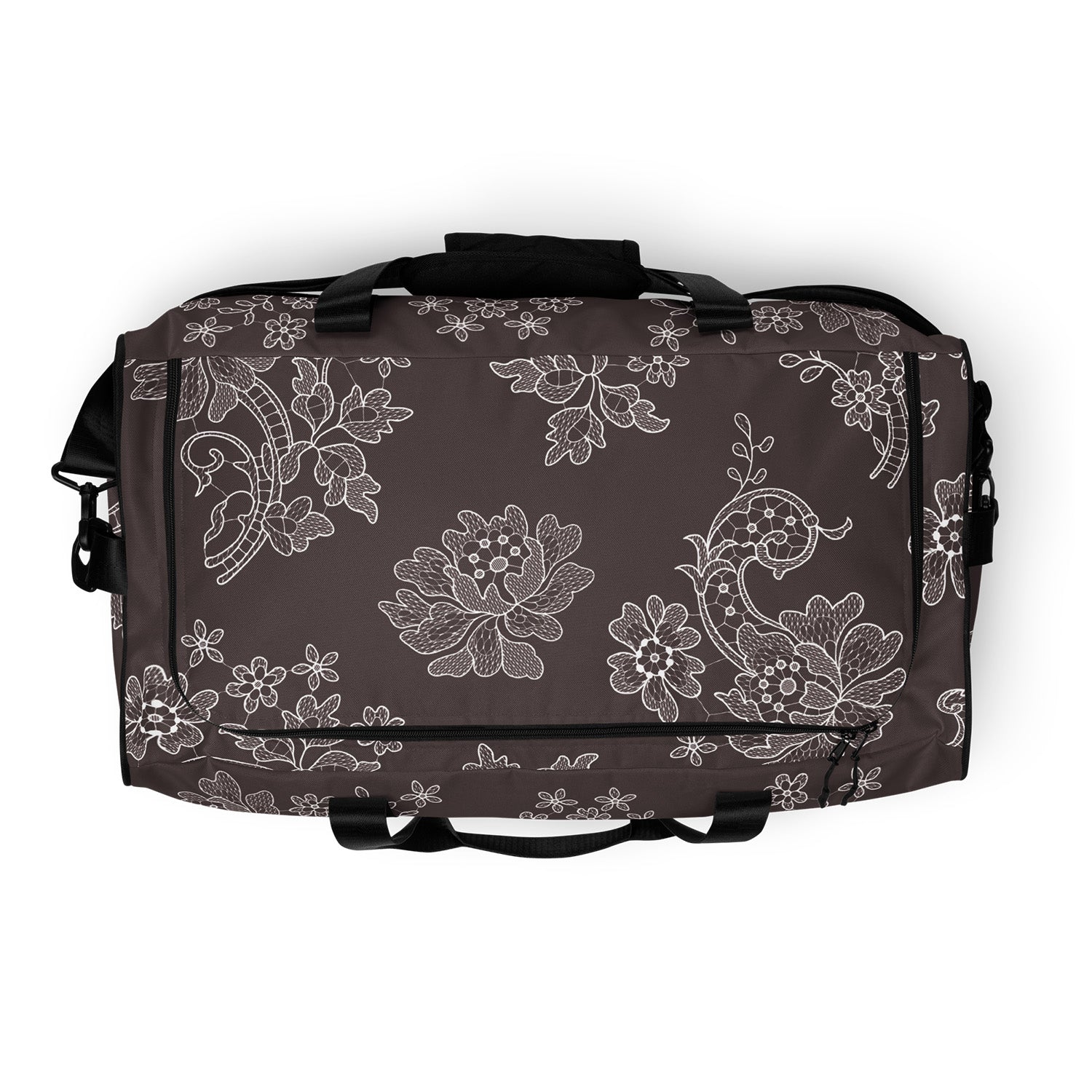 Floral patterned bag on a white background