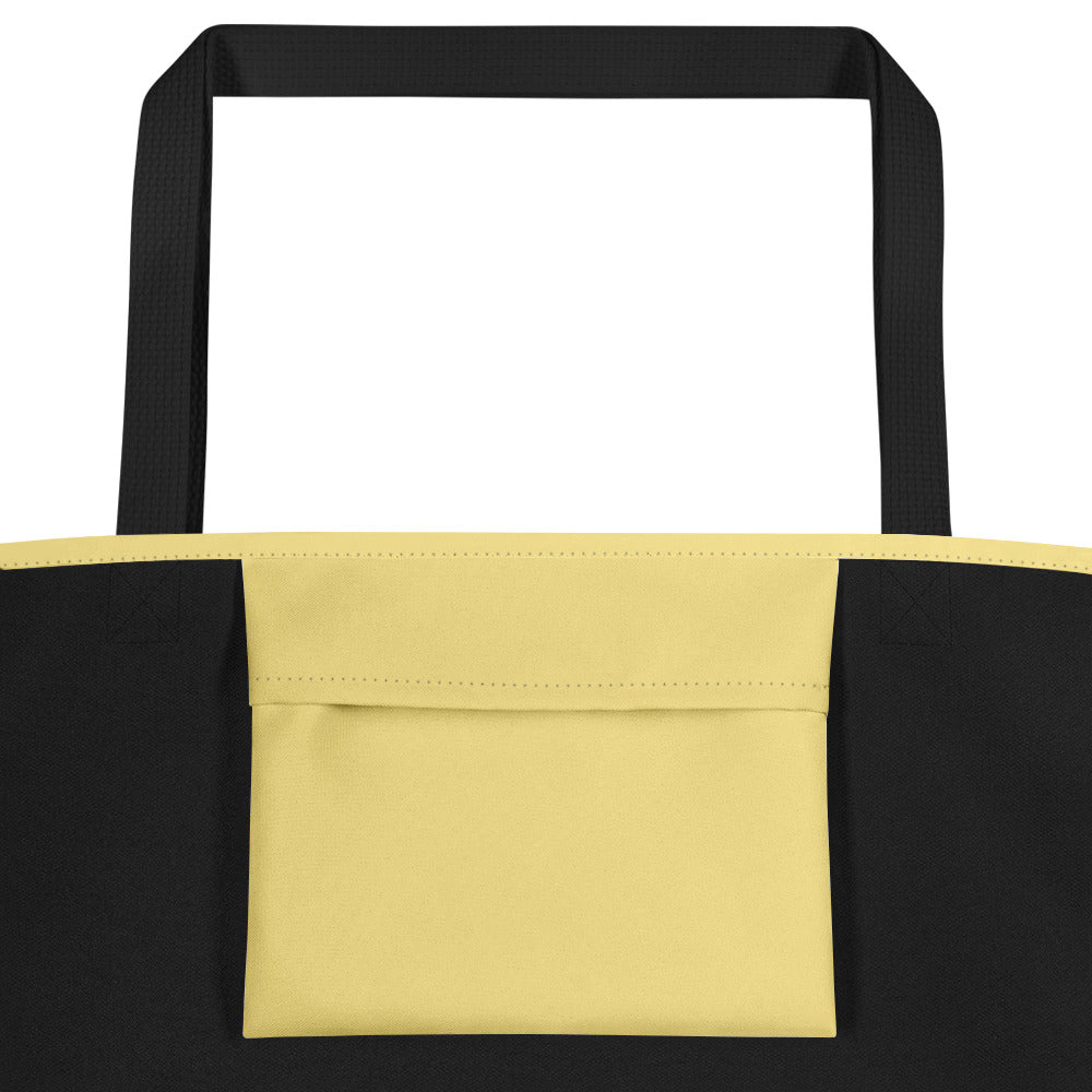 Vis Vis Yellow - Large Tote Bag