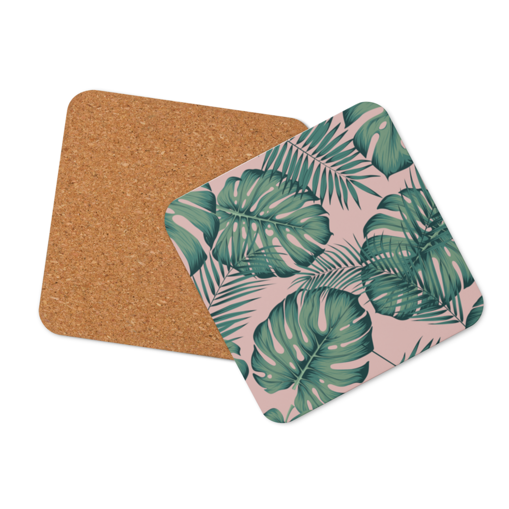 Palm Leaf - Cork-back coaster