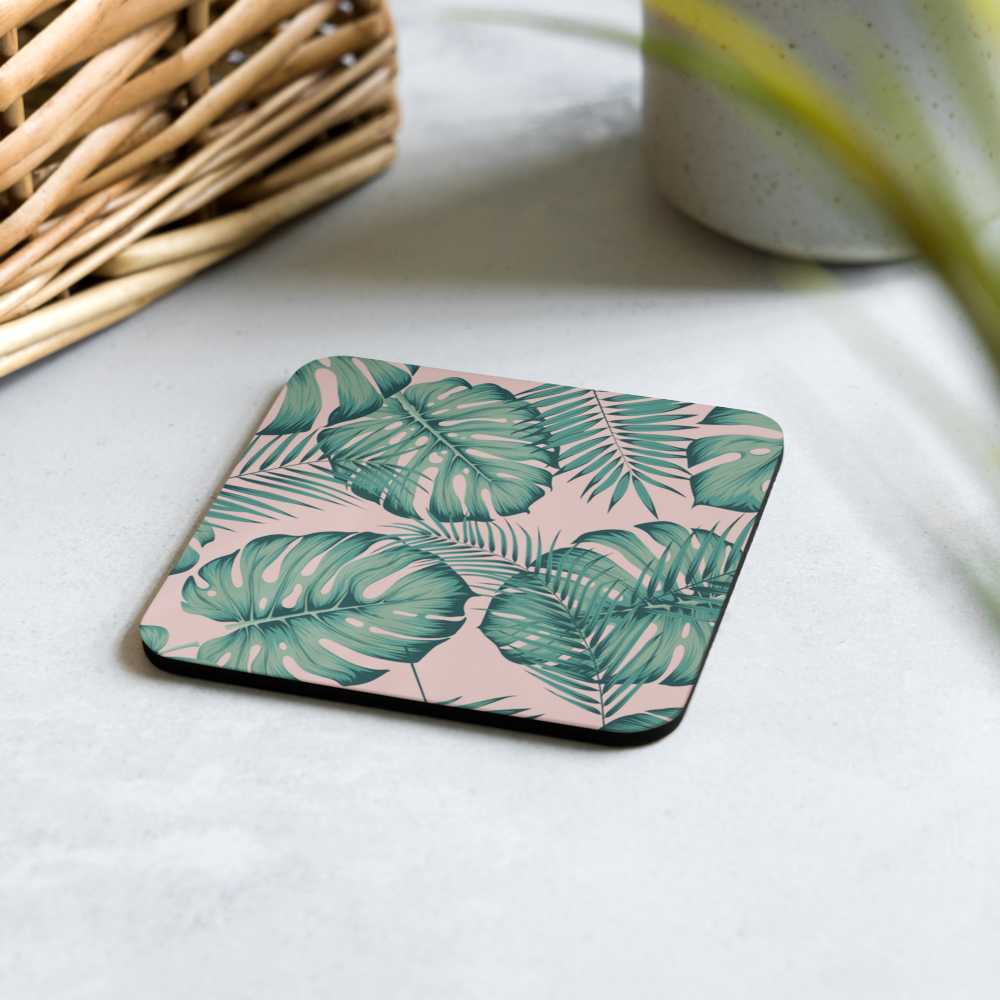 Palm Leaf - Cork-back coaster