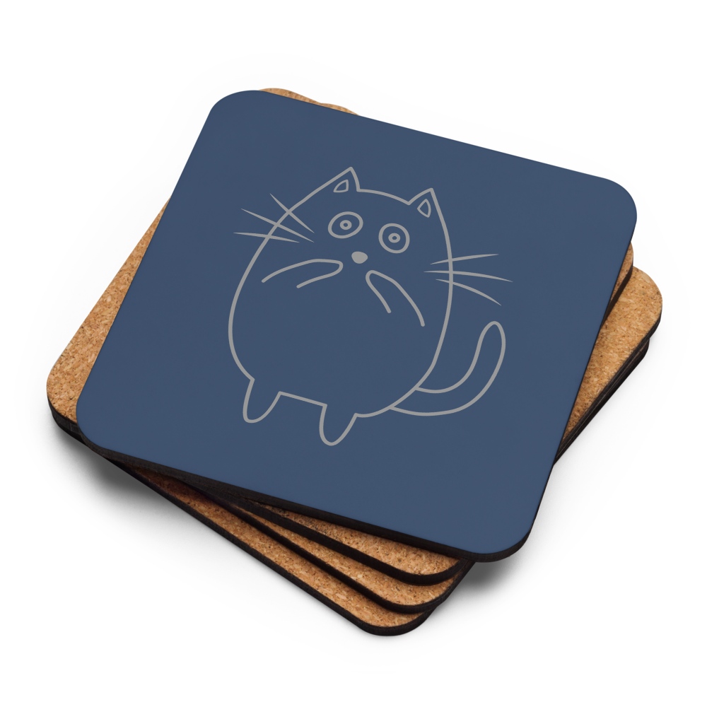 Sorry Cat - Cork-back coaster