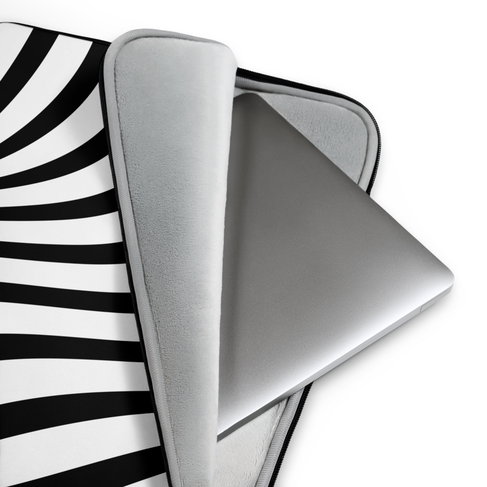 Black & White Waves - Laptop Sleeve