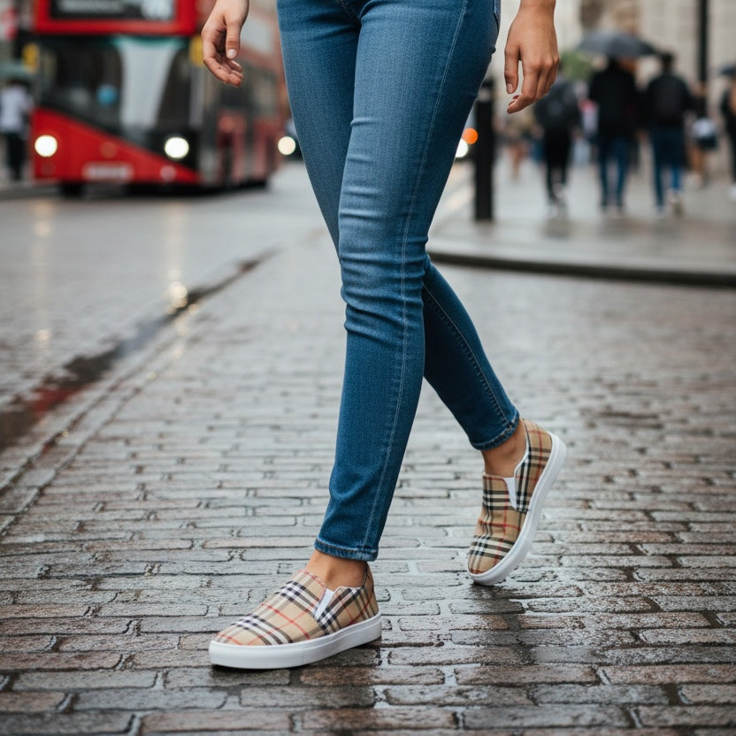 London Check Canvas Shoes