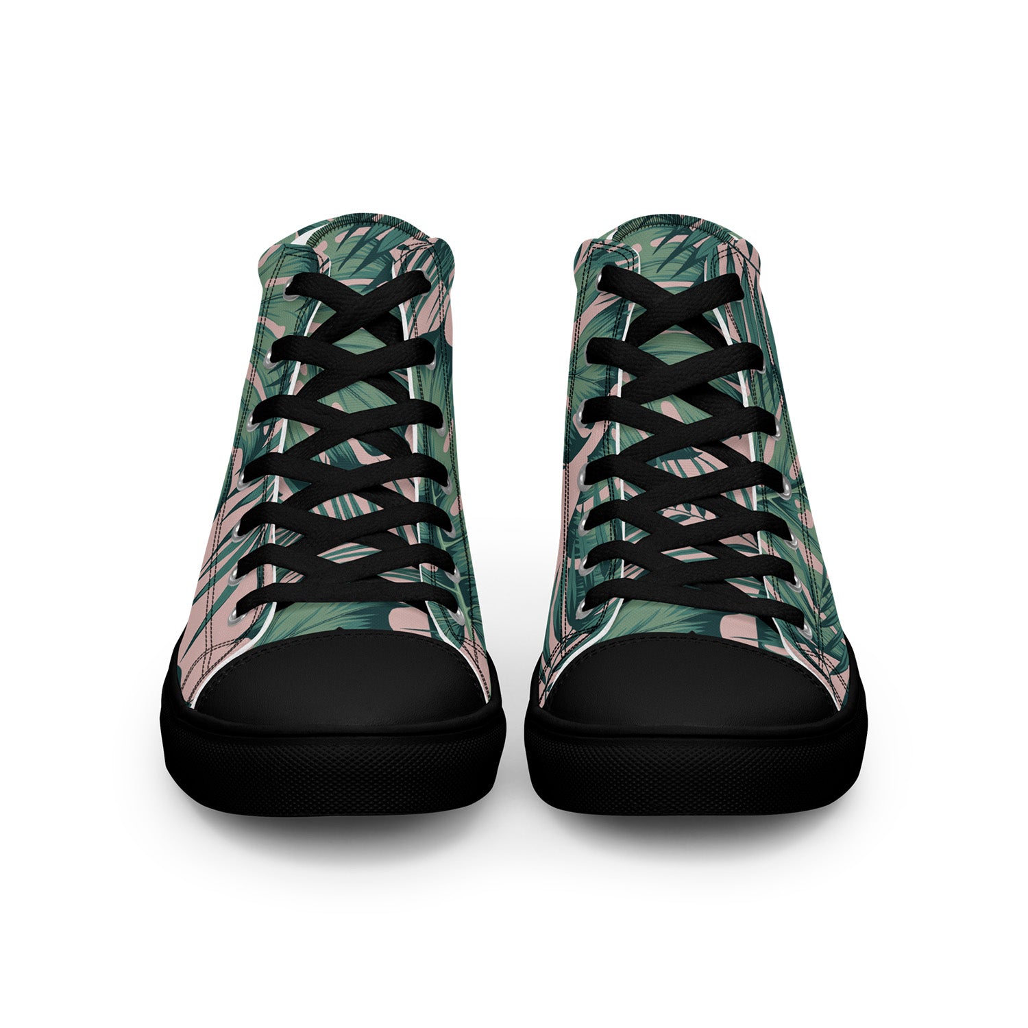 Palm Leaf High Top Canvas Shoes