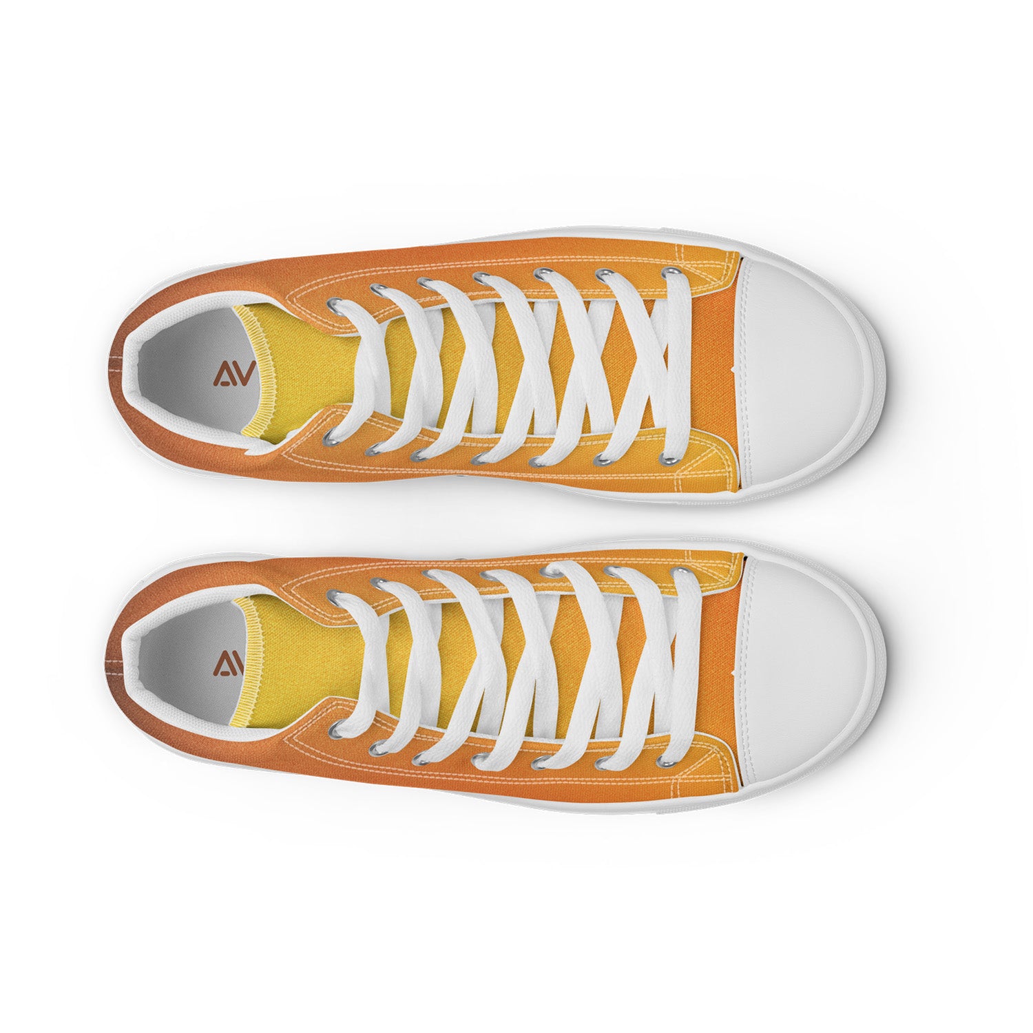 Orange High Top Canvas Shoes