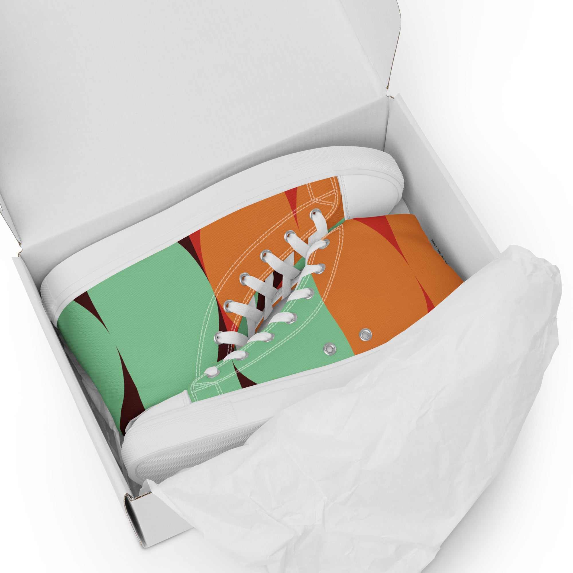 Colorful shoe design on a white background