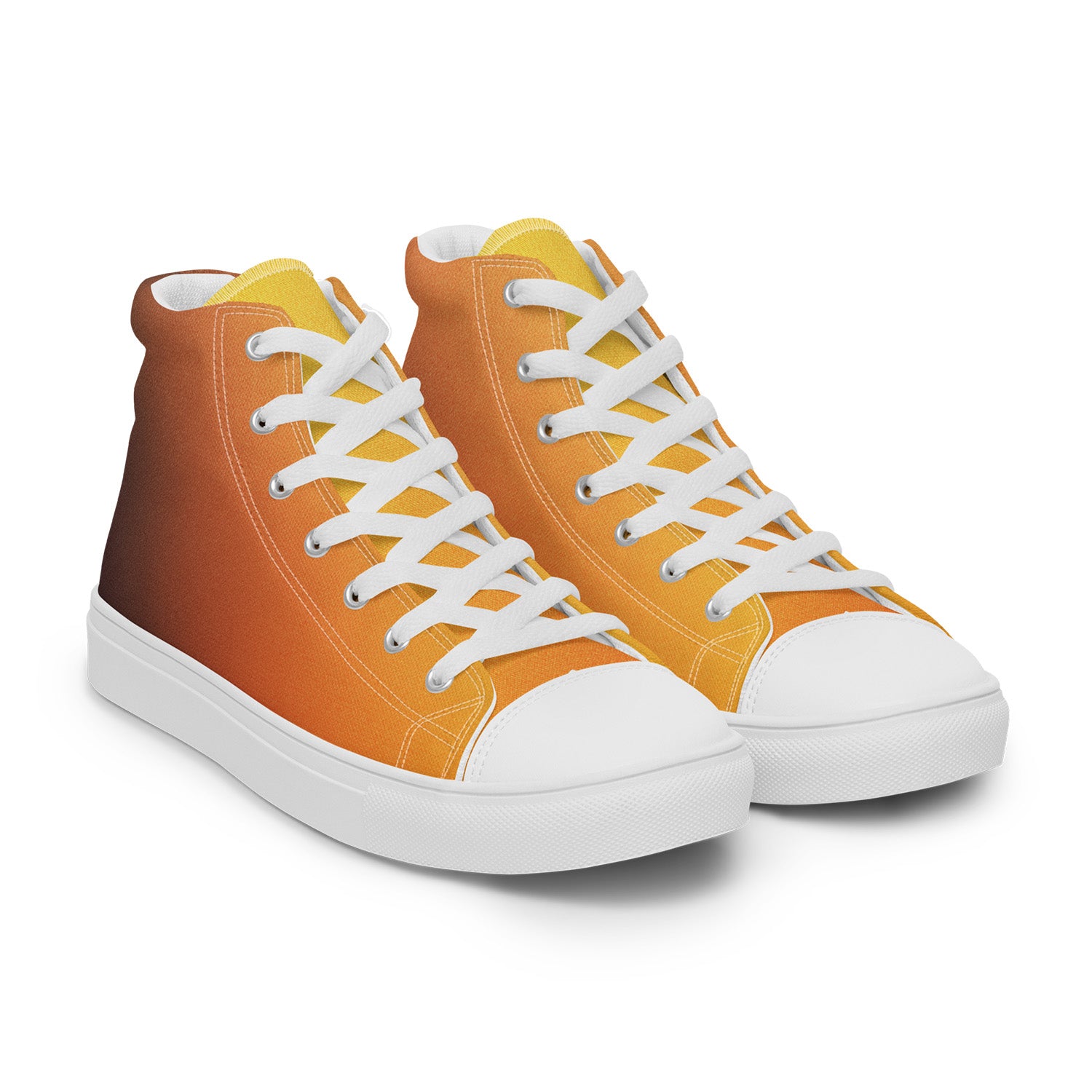 Orange High Top Canvas Shoes