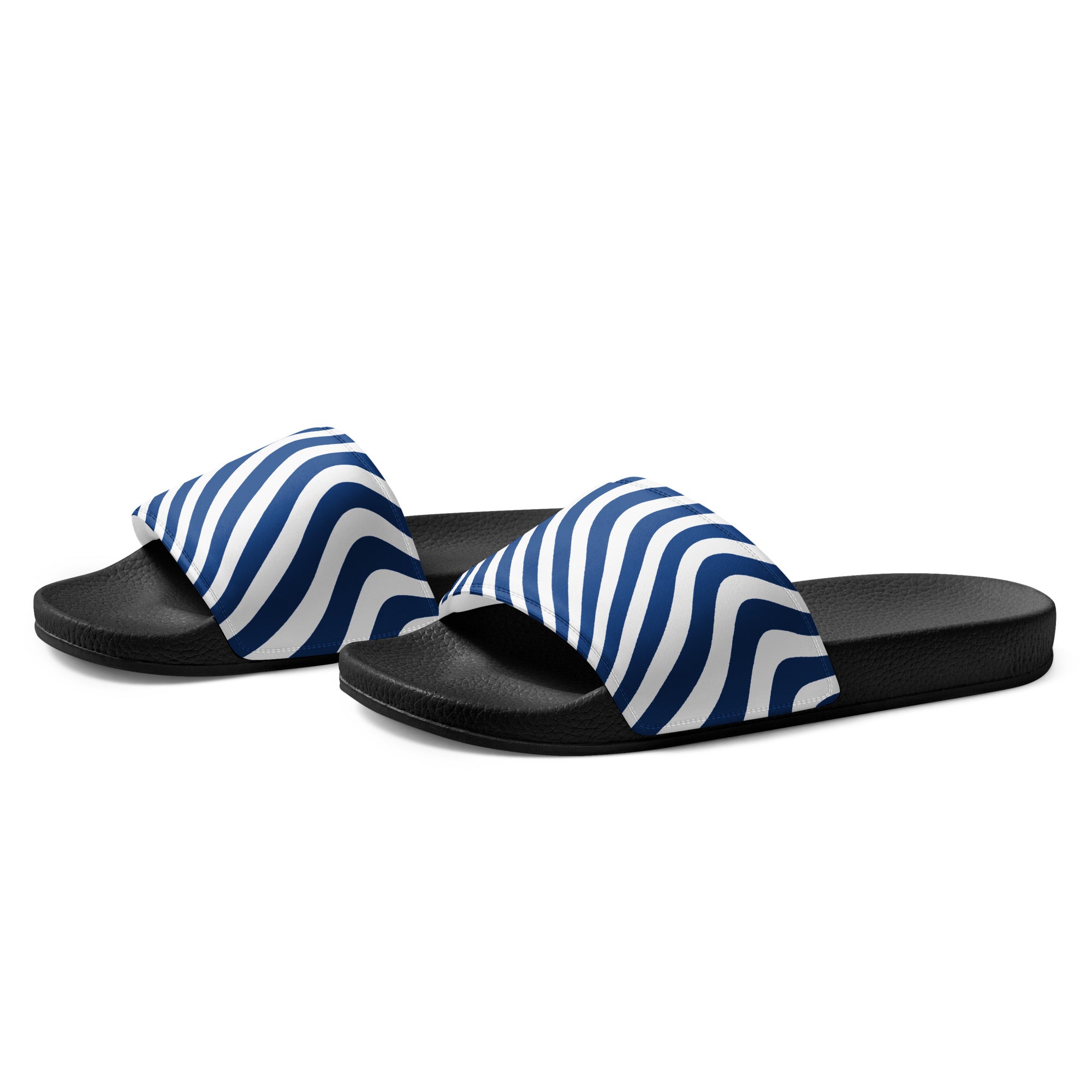 Avid London Blue Wave Slides with black sole
