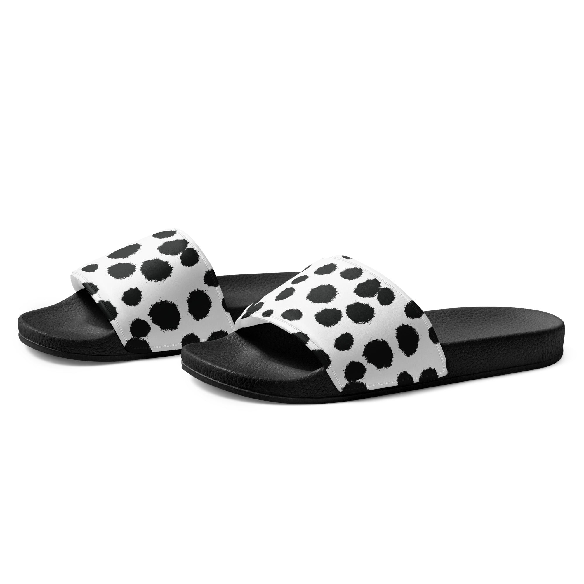 Avid London Dalmatian Slides with black soles