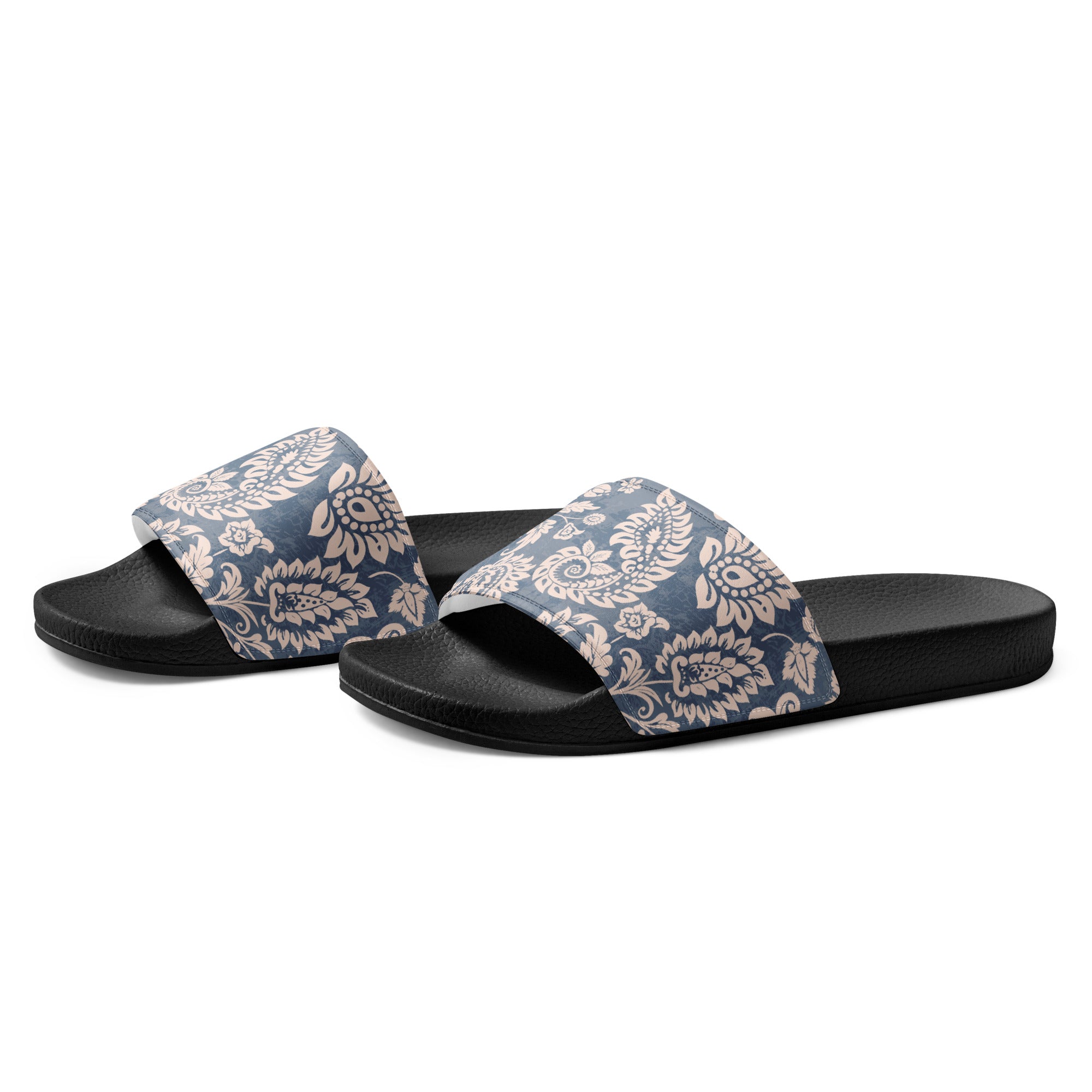 Yogi patterned slides with black soles