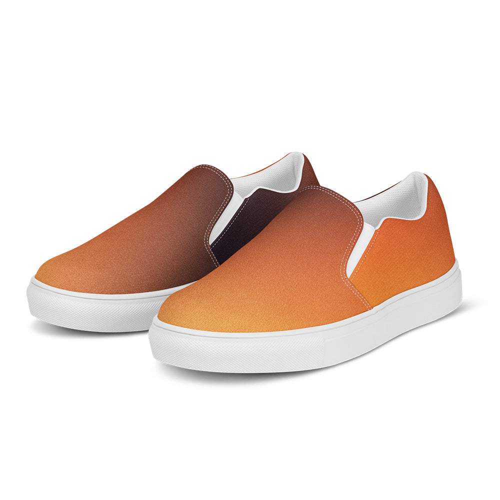 Orange fade canvas shoes