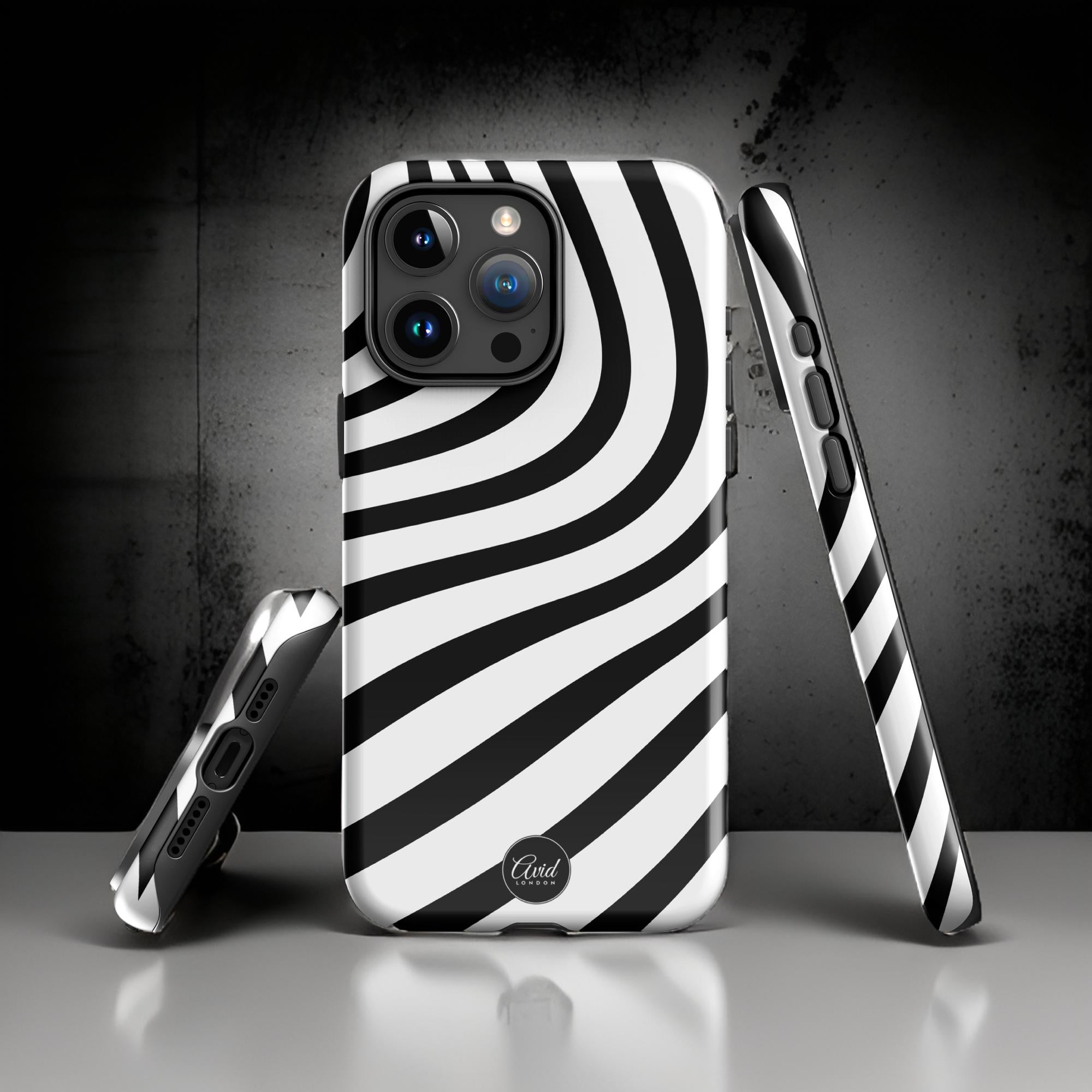 Black & White Wave - Tough Case for iPhone®