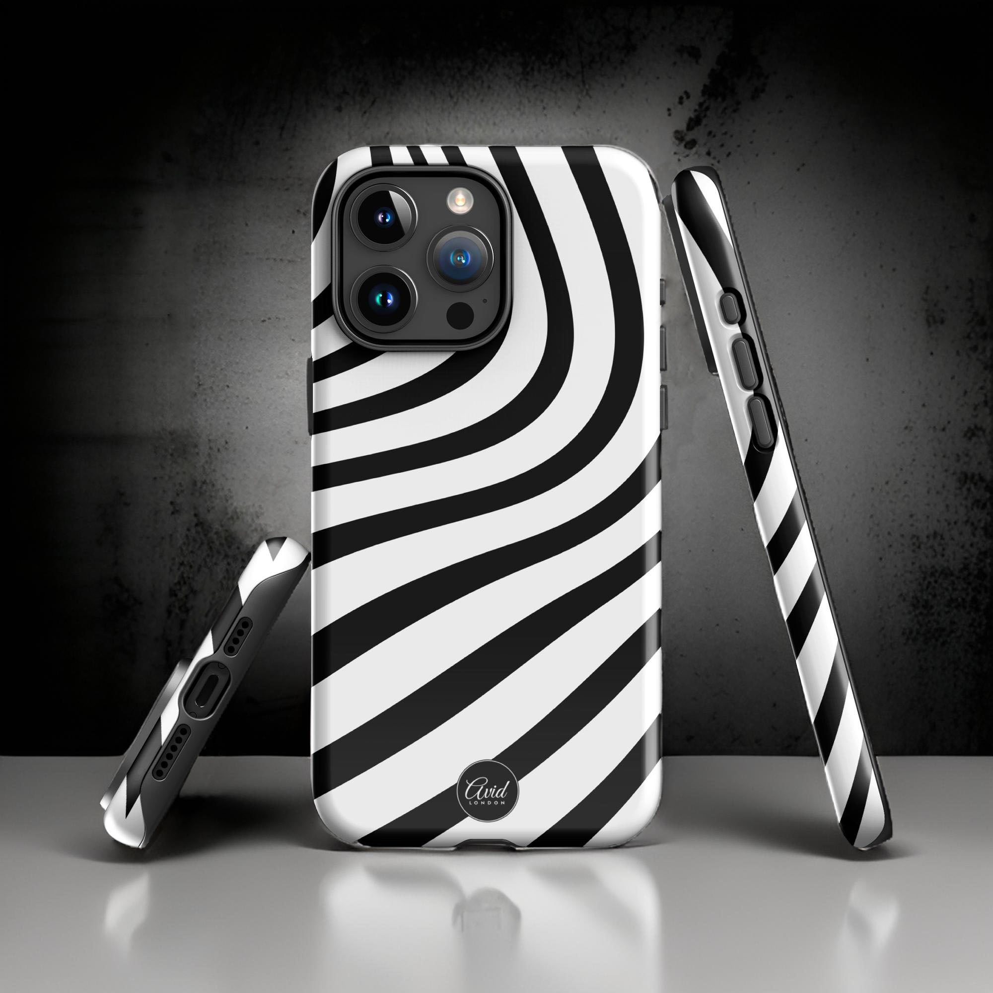 Black & White Wave - Tough Case for iPhone®