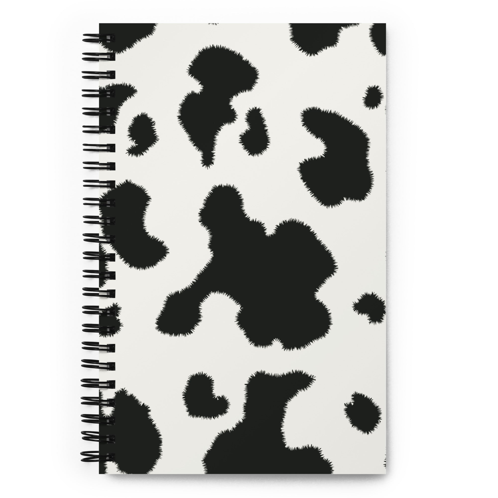 Moot Notebook with black and white cow print 