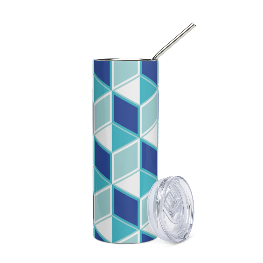 Blue Square - Stainless steel tumbler