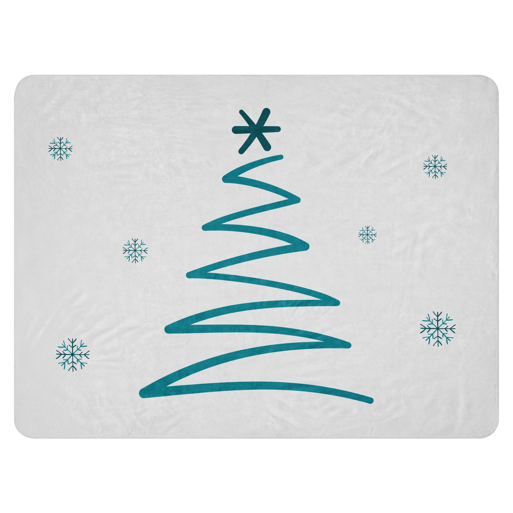 Snow & Xmas Tree Sherpa blanket