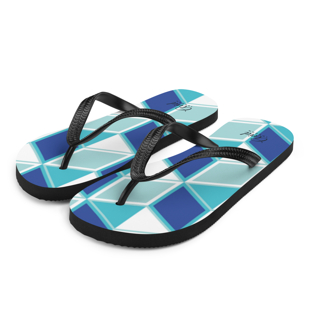 Blue Square - Flip-Flops