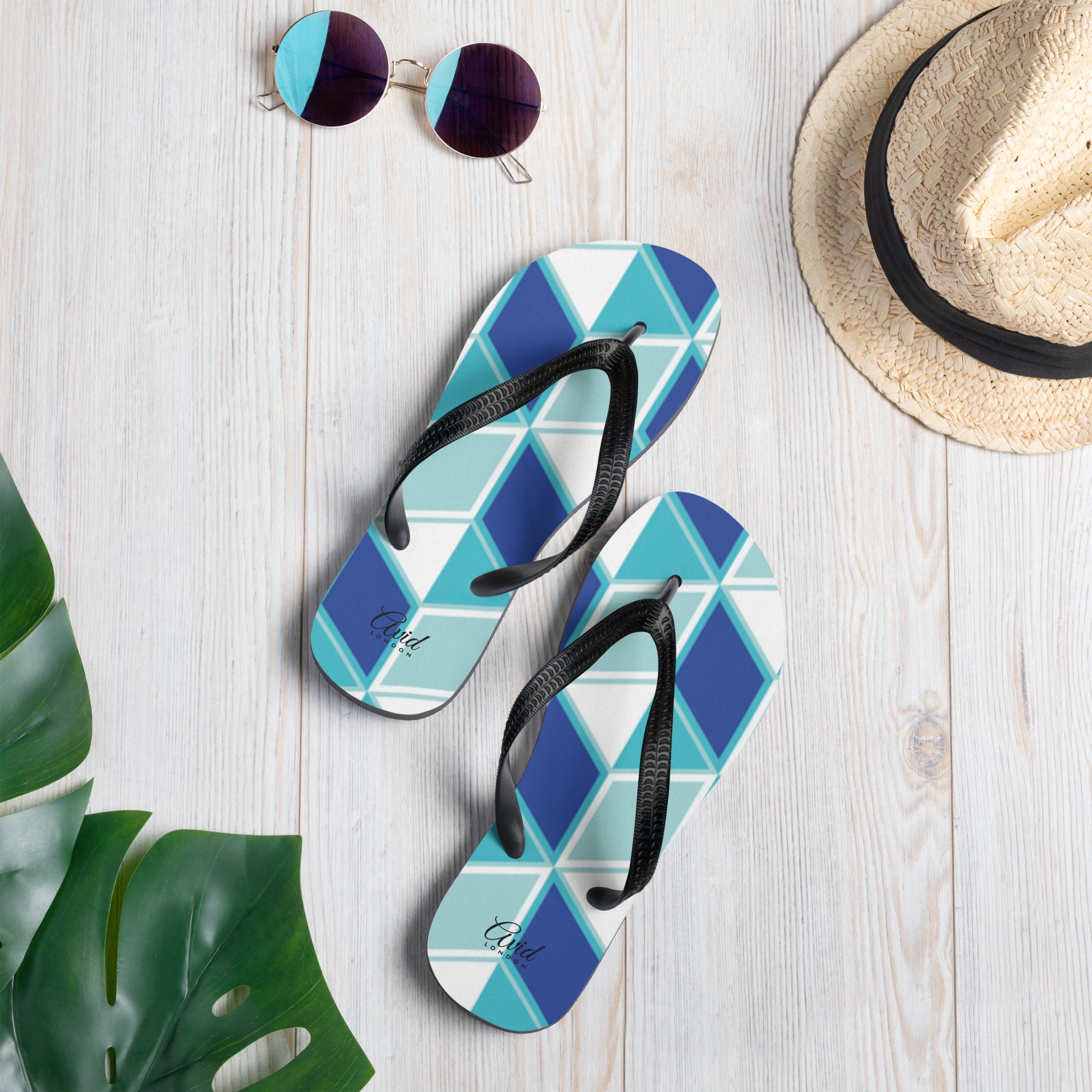 Blue Square - Flip-Flops