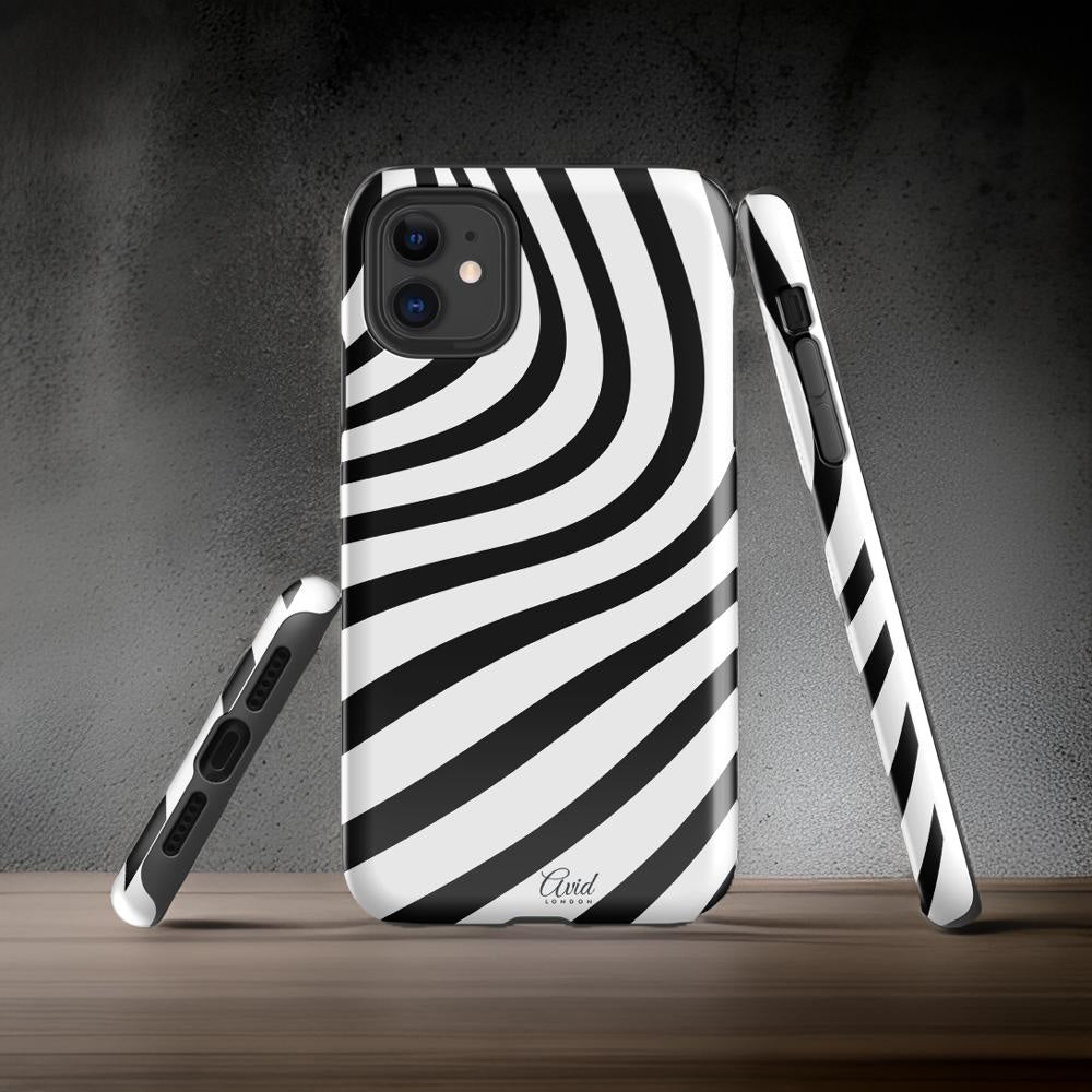 Black & White Wave - Tough Case for iPhone®