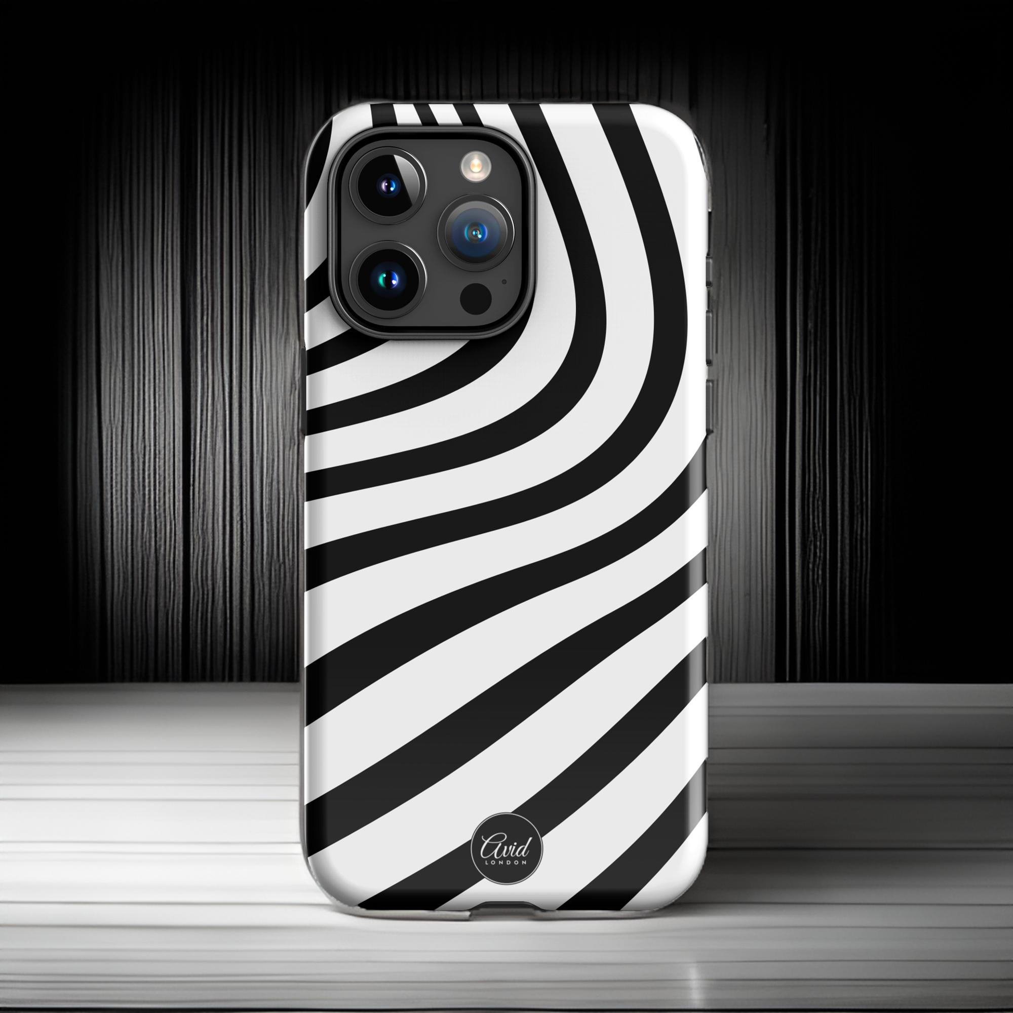 Black & White Wave - Tough Case for iPhone®