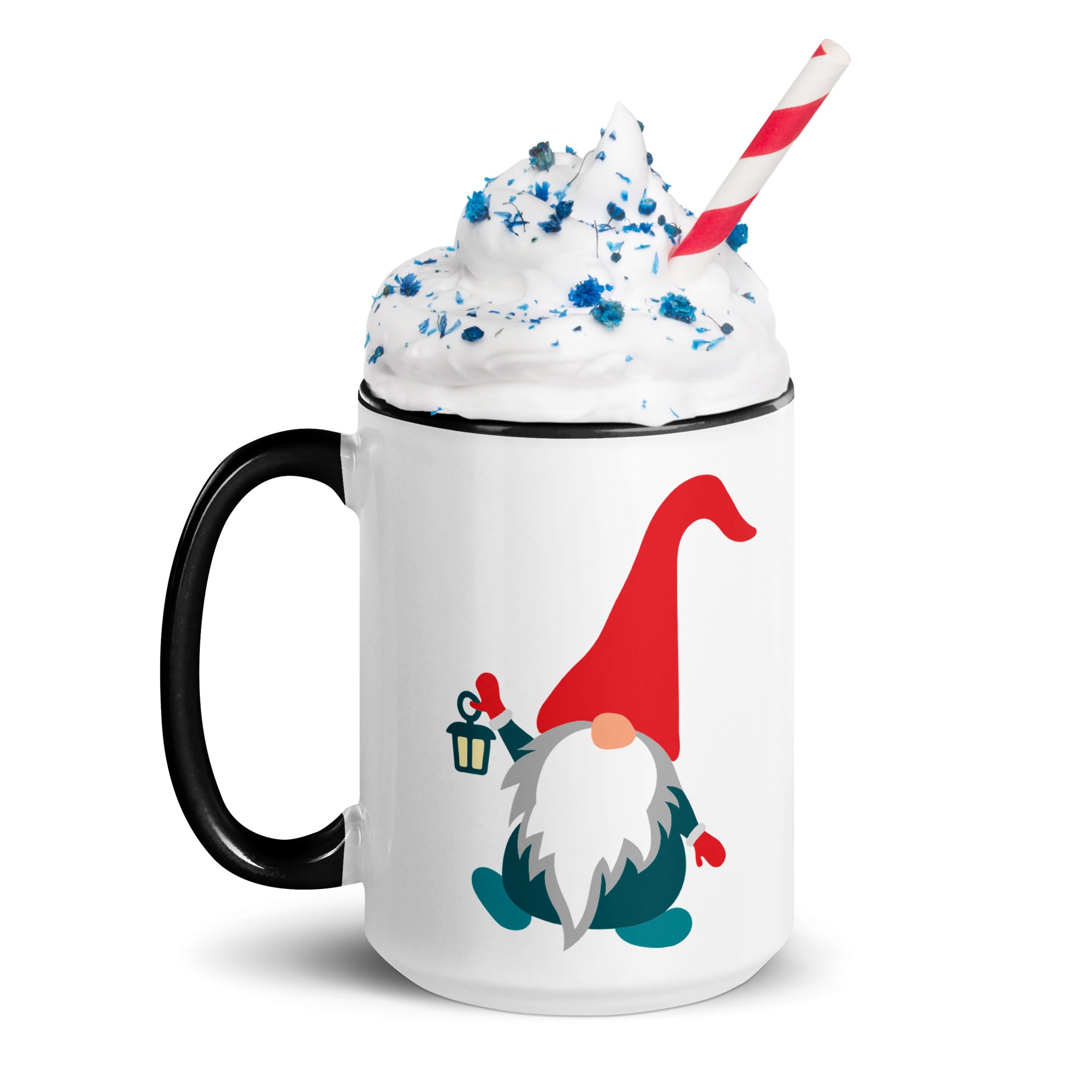 Santa is on his way - Mug with Colour Inside