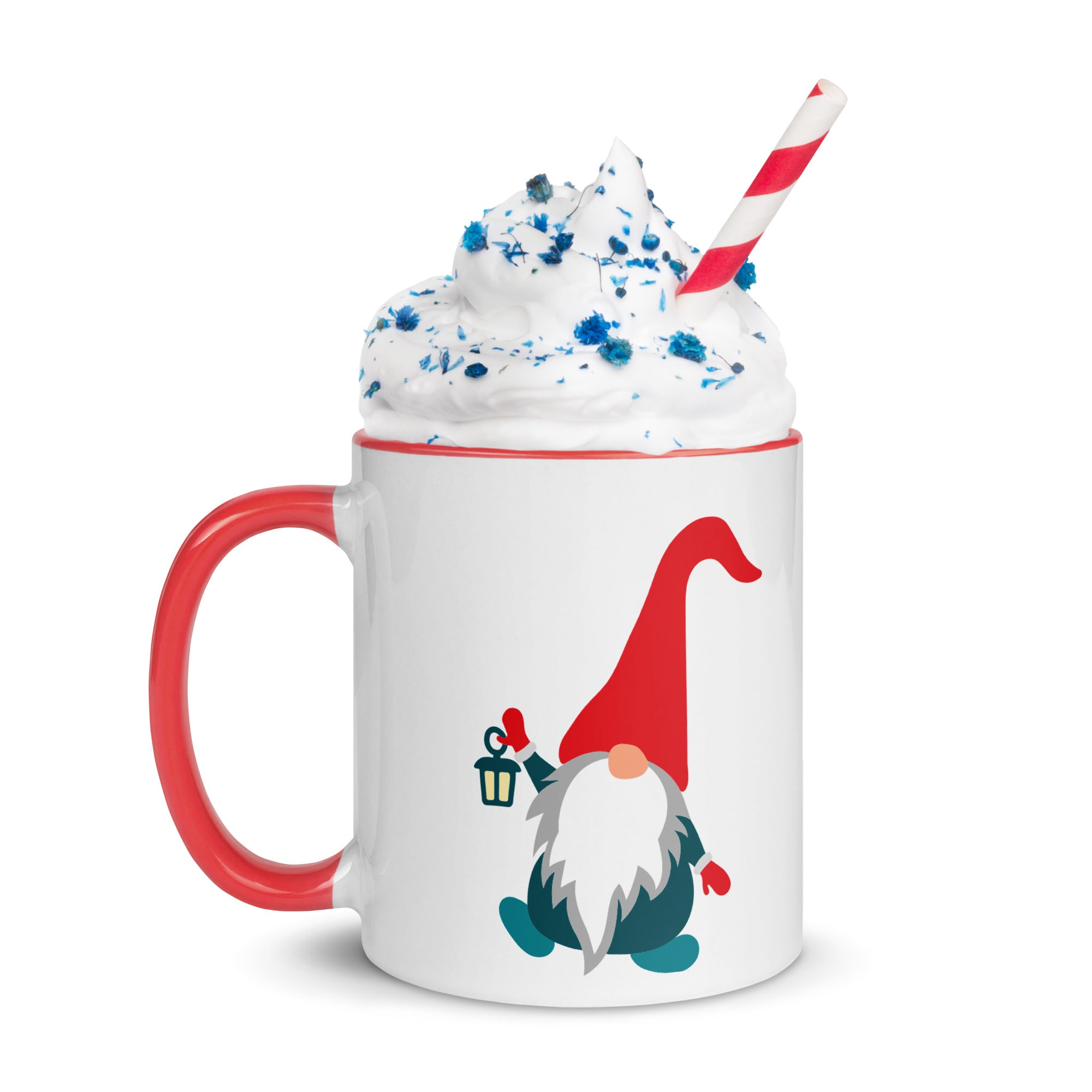 Santa is on his way - Mug with Colour Inside