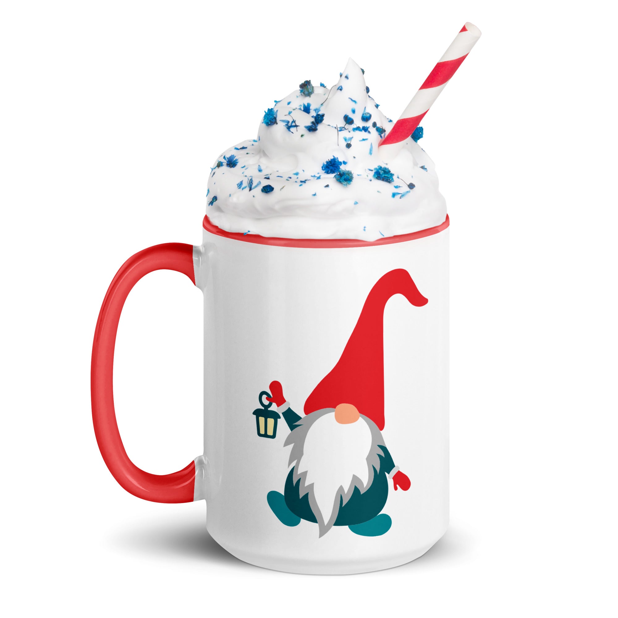 Santa is on his way - Mug with Colour Inside